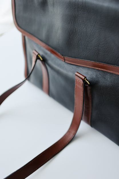 vintage leather messenger bag