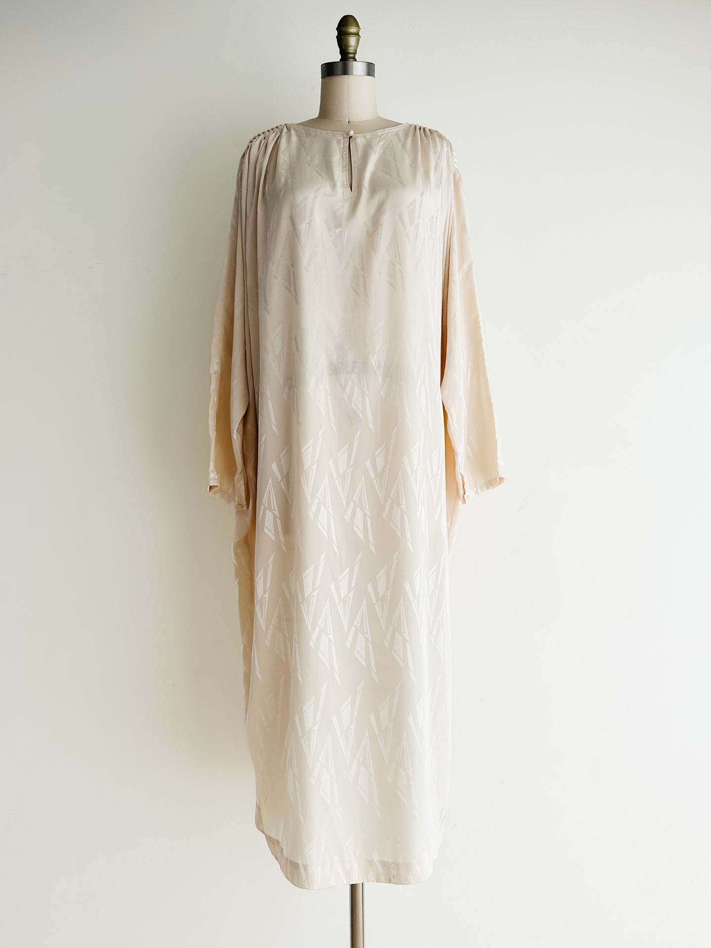 vintage champagne satin cocoon dress (M/L)