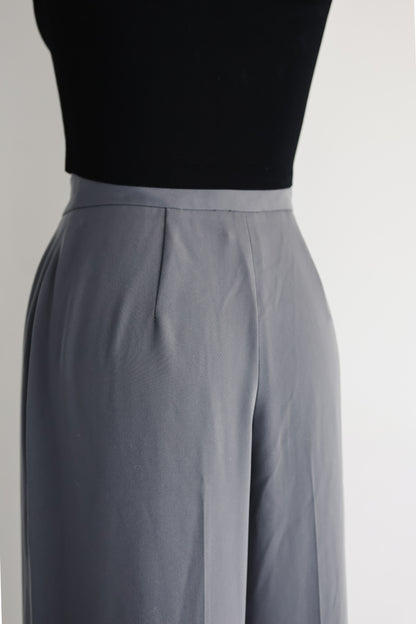 vintage wide leg crepe pants (S)