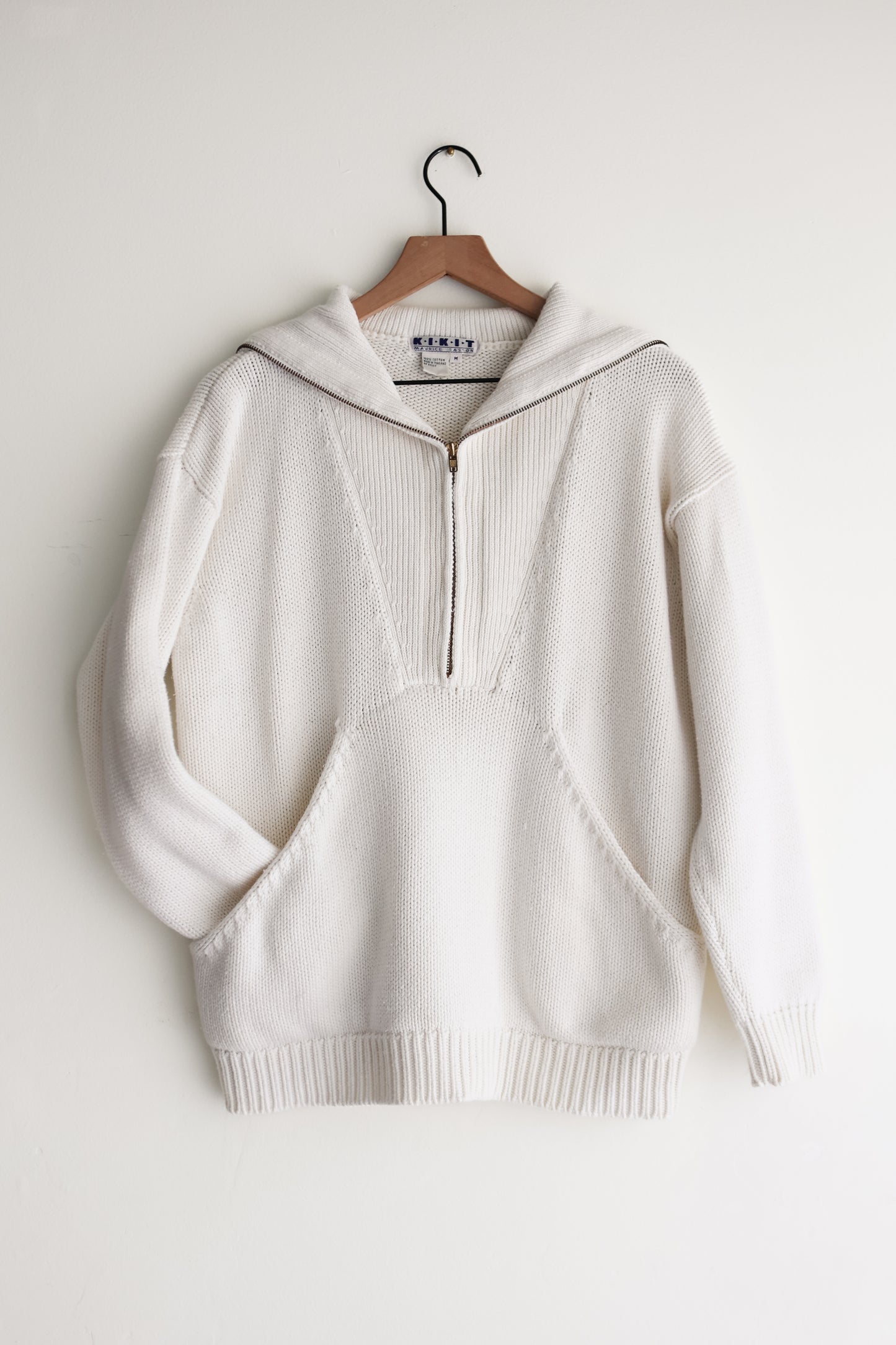 vintage white cotton sweater (M/L)