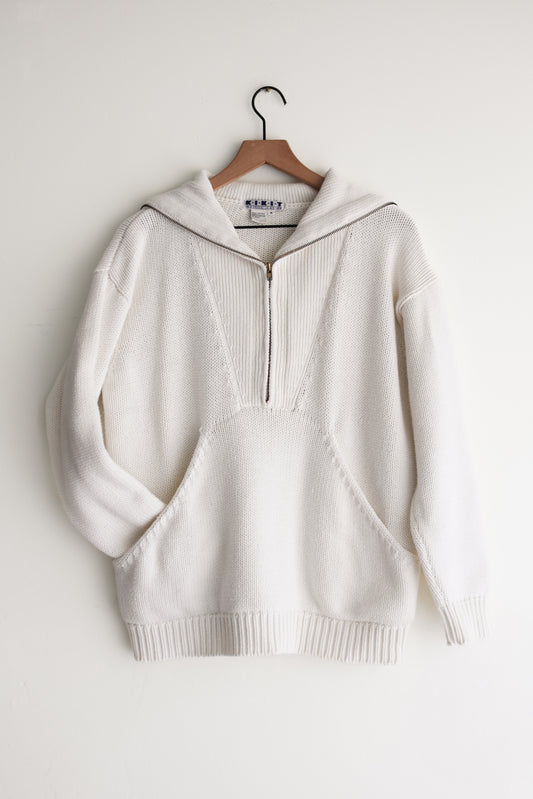 vintage white cotton sweater (M/L)