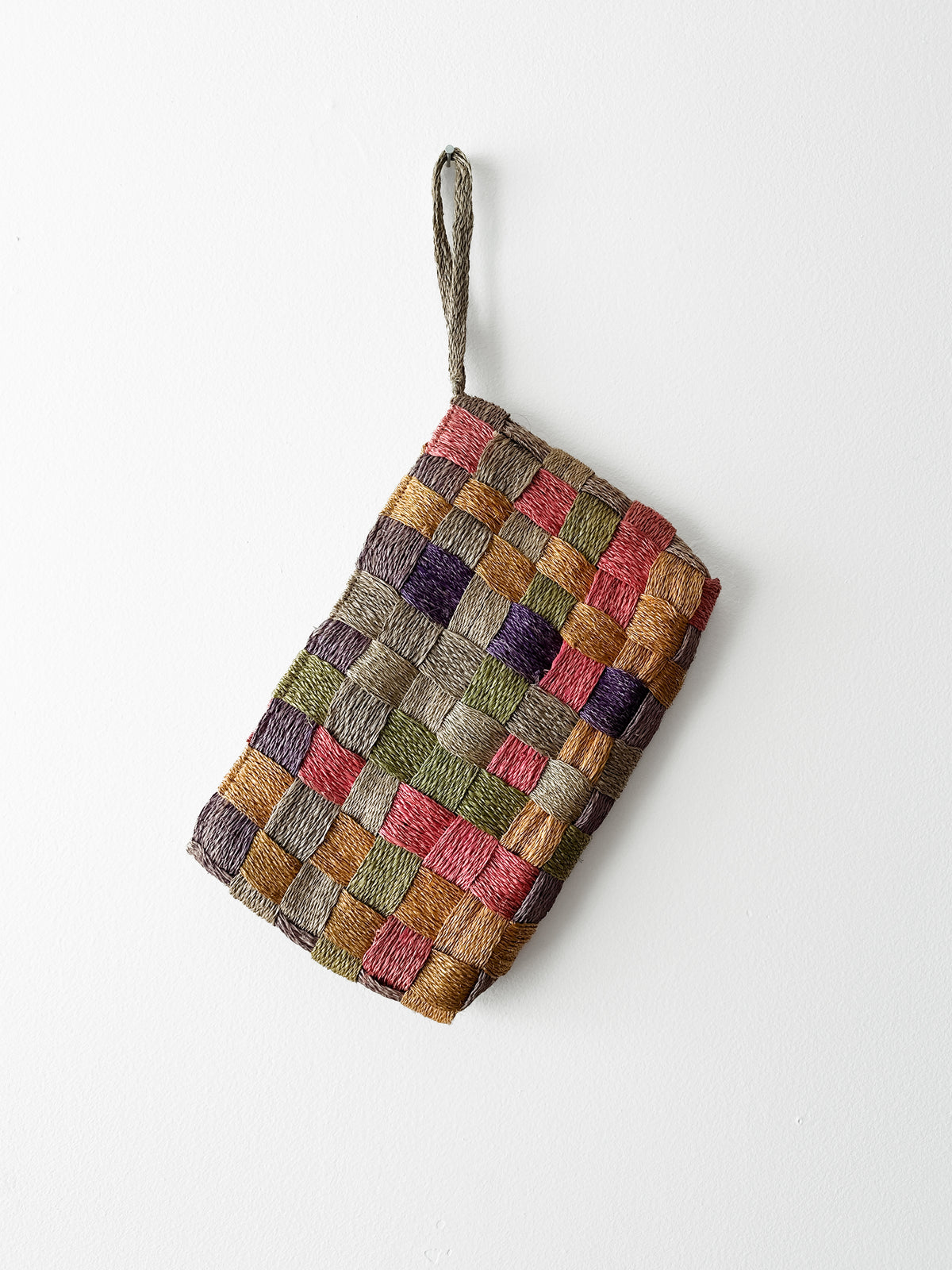 vintage basketweave clutch