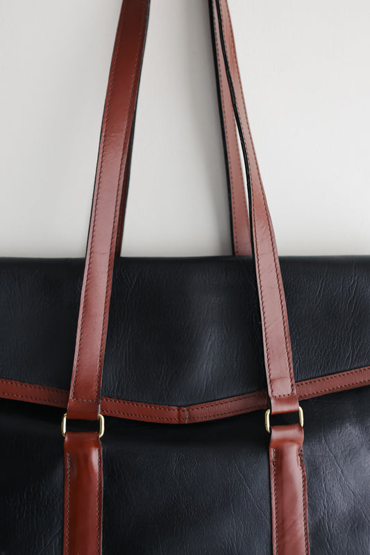 vintage leather messenger bag