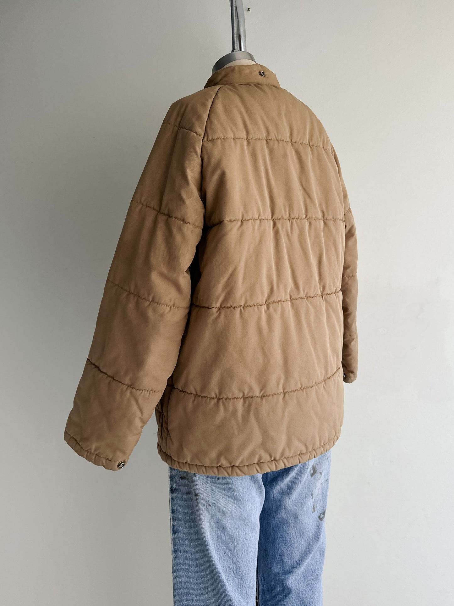 vintage quilted puffer coat (M)