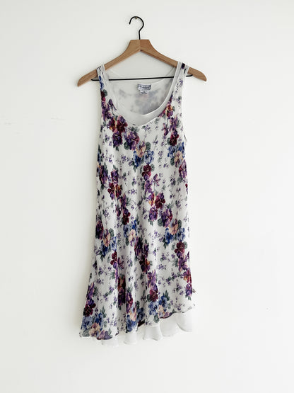 vintage layered gauze slip dress (S)