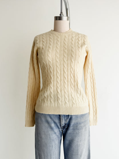 vintage buttermilk cashmere sweater (S)