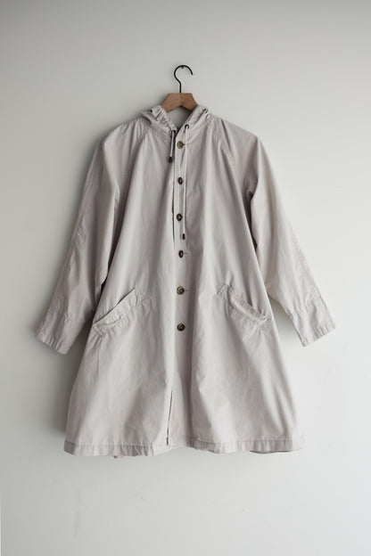 vintage canvas hooded swing jacket (M)