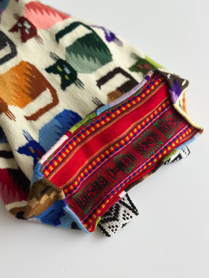 vintage Peruvian wool blanket backpack