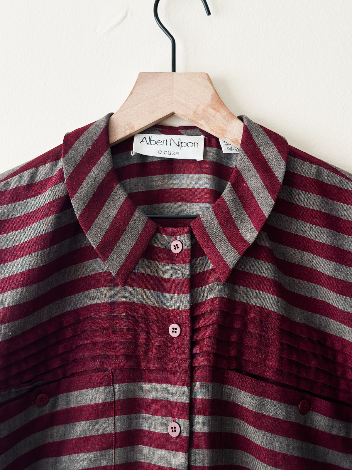 vintage Albert Nipon stripe shirt (M)