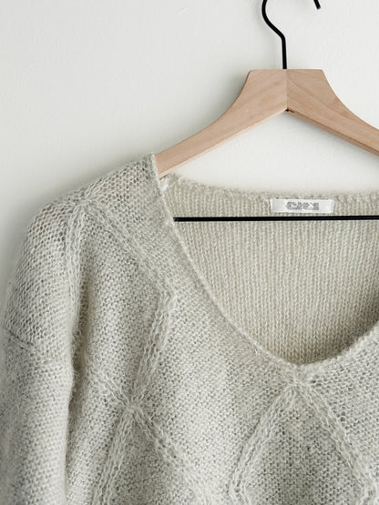 vintage ash grey mohair sweater (M)