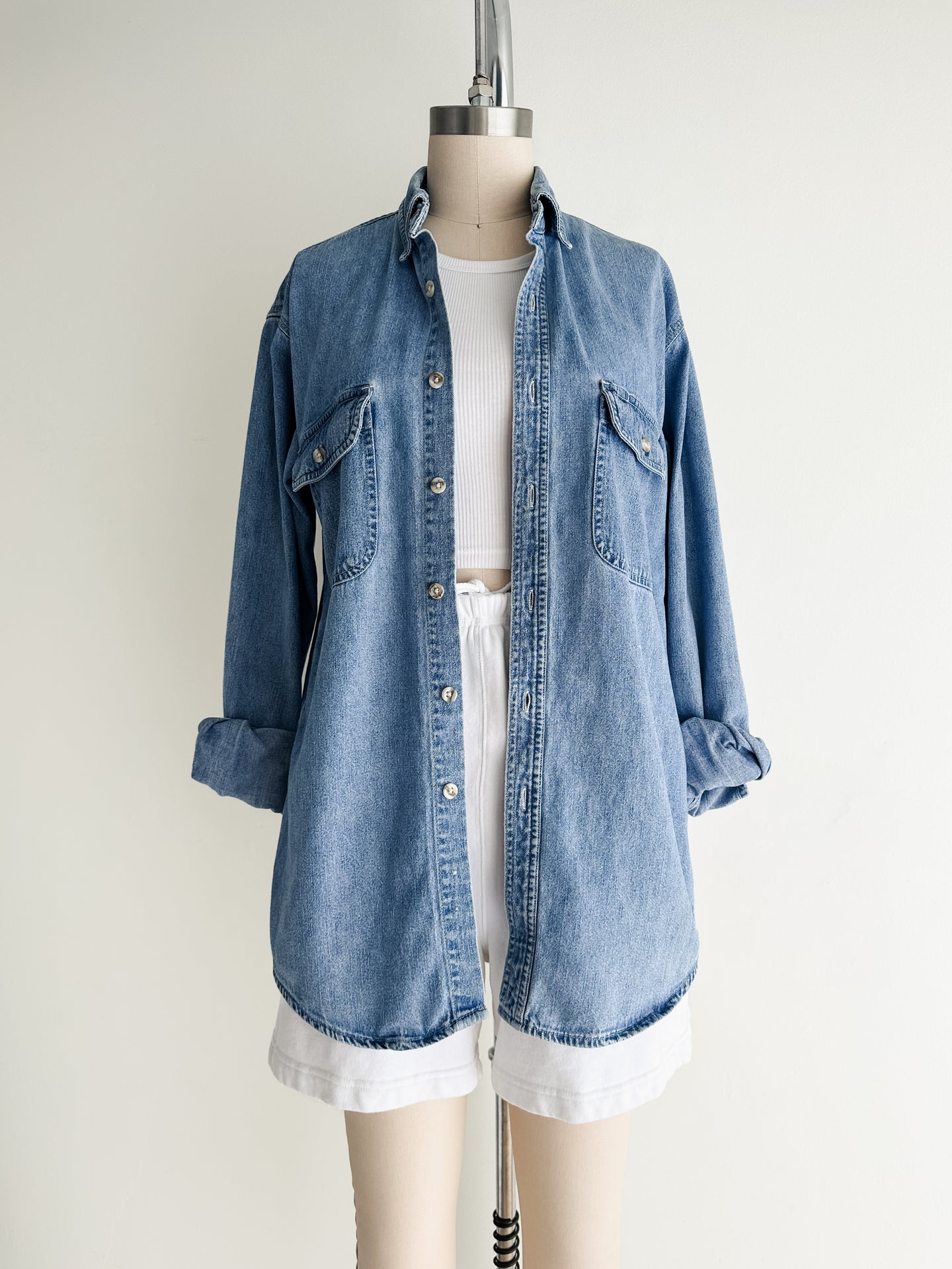 vintage denim work shirt (M)