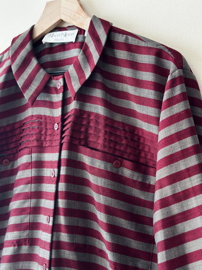 vintage Albert Nipon stripe shirt (M)