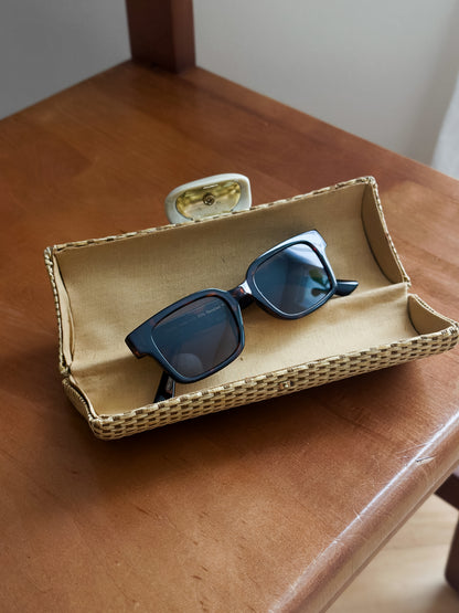 vintage woven sunglass case