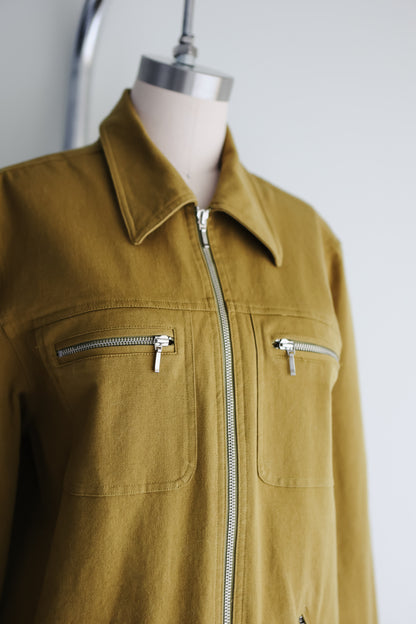 vintage olive cotton jacket (S/M)