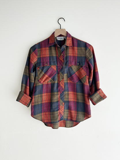 vintage plaid flannel shirt (XS)