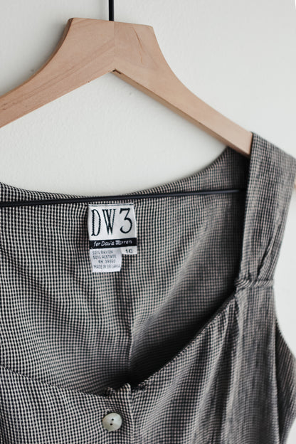 vintage button front sundress (M)