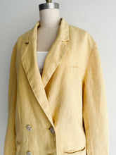 Load image into Gallery viewer, vintage chamomile linen blazer (L)
