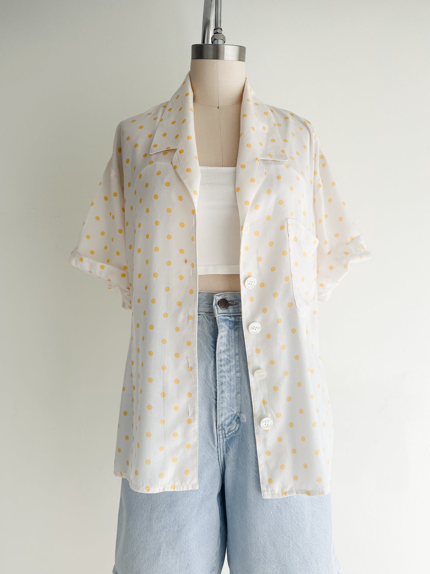 vintage sunny dot shirt (M/L)