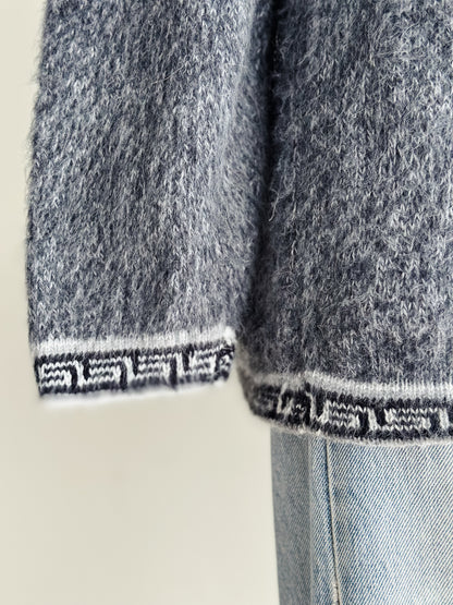 vintage grey alpaca sweater (M)