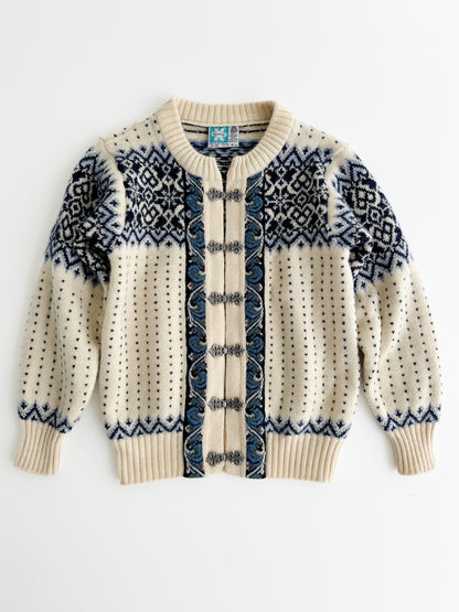 vintage Norwegian fair isle cardigan (S)