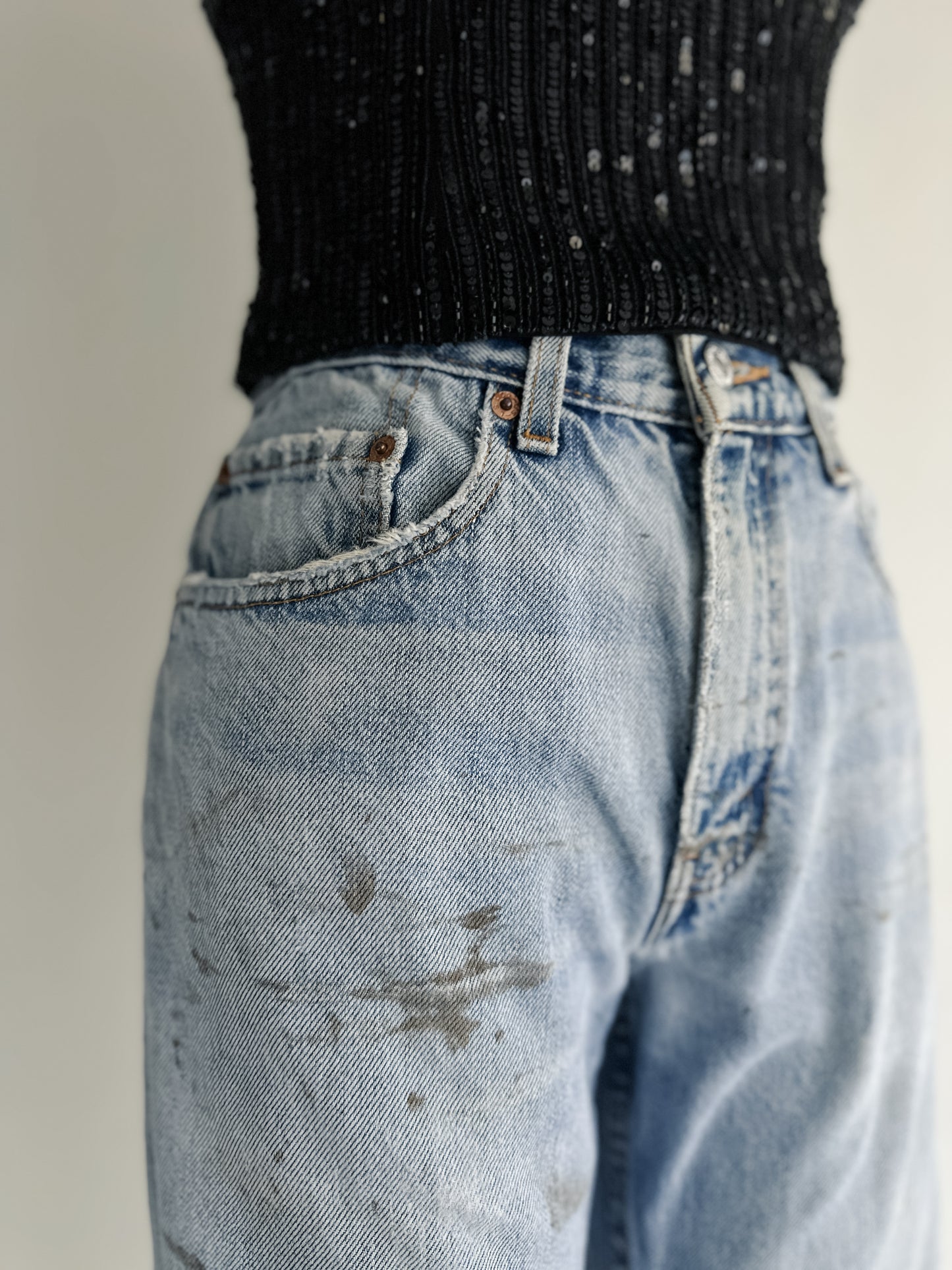 vintage thrashed levis 512 jeans (M)