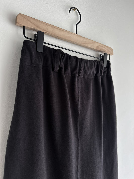 vintage black jersey knit skirt (S)
