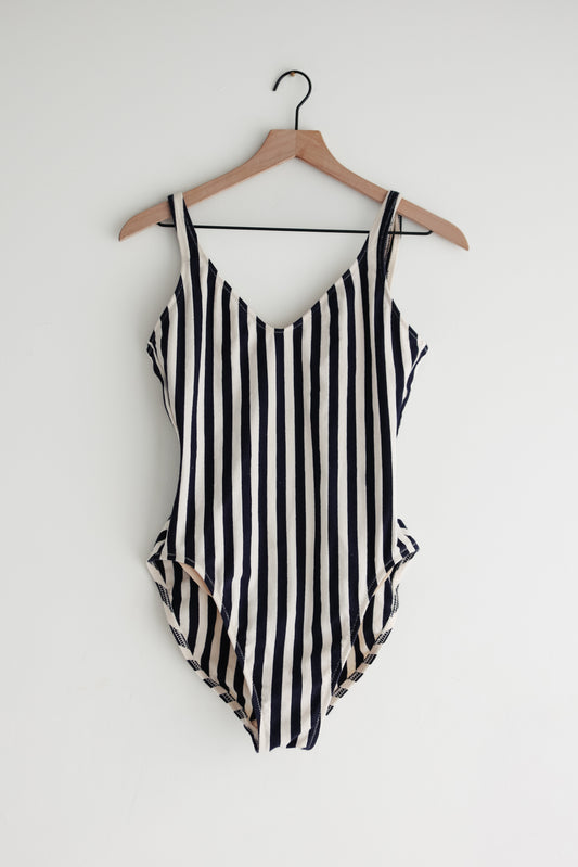 ON HOLD for CM // vintage J Crew striped knit swimsuit (M)