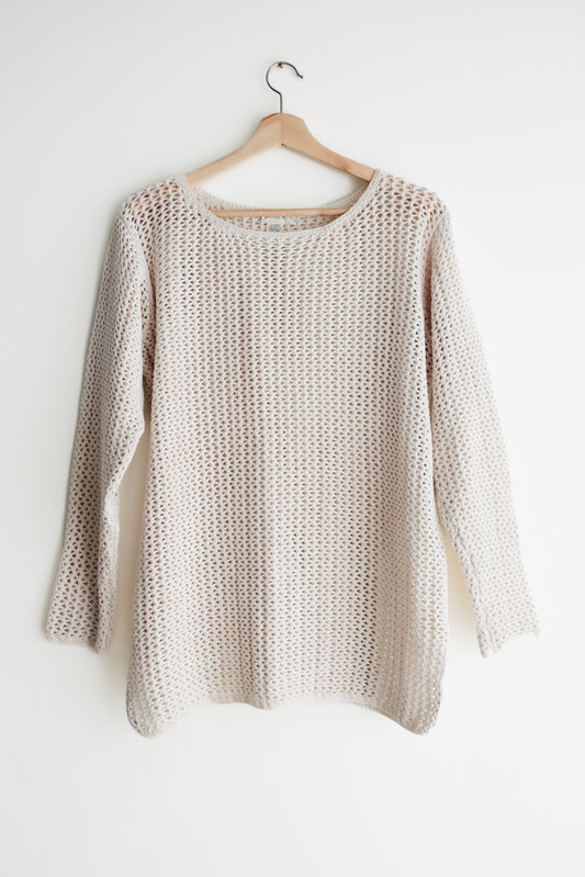 vintage J Crew net knit sweater (M)