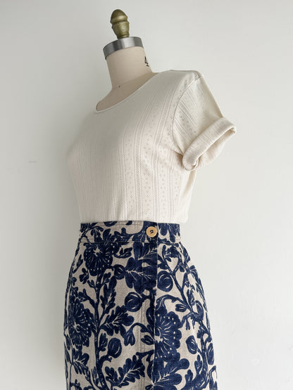 vintage linen wrap skirt (S/M)