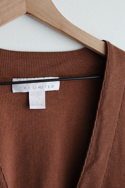 vintage clay cotton cardigan (M)