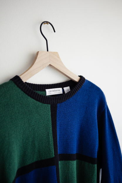 vintage color block sweater (S)