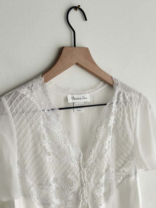 vintage Christian Dior satin chemise (S)