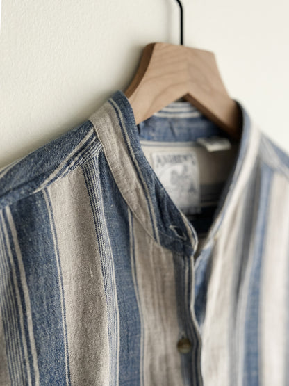 vintage striped linen blend shirt (M)