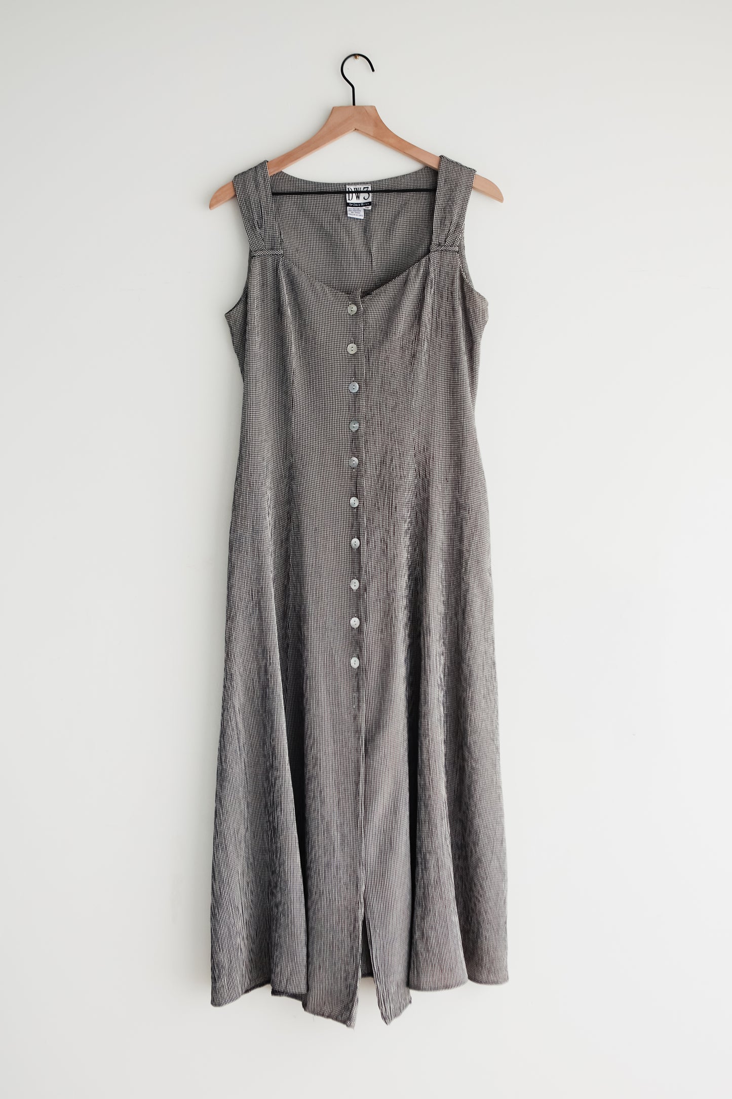 vintage button front sundress (M)