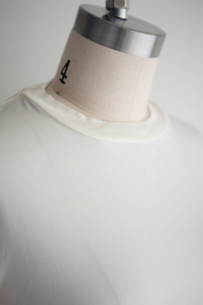 vintage cream silk knit top (M)