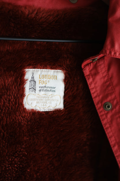 vintage brick red hooded jacket (S)