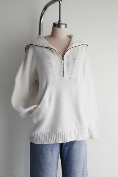 vintage white cotton sweater (M/L)