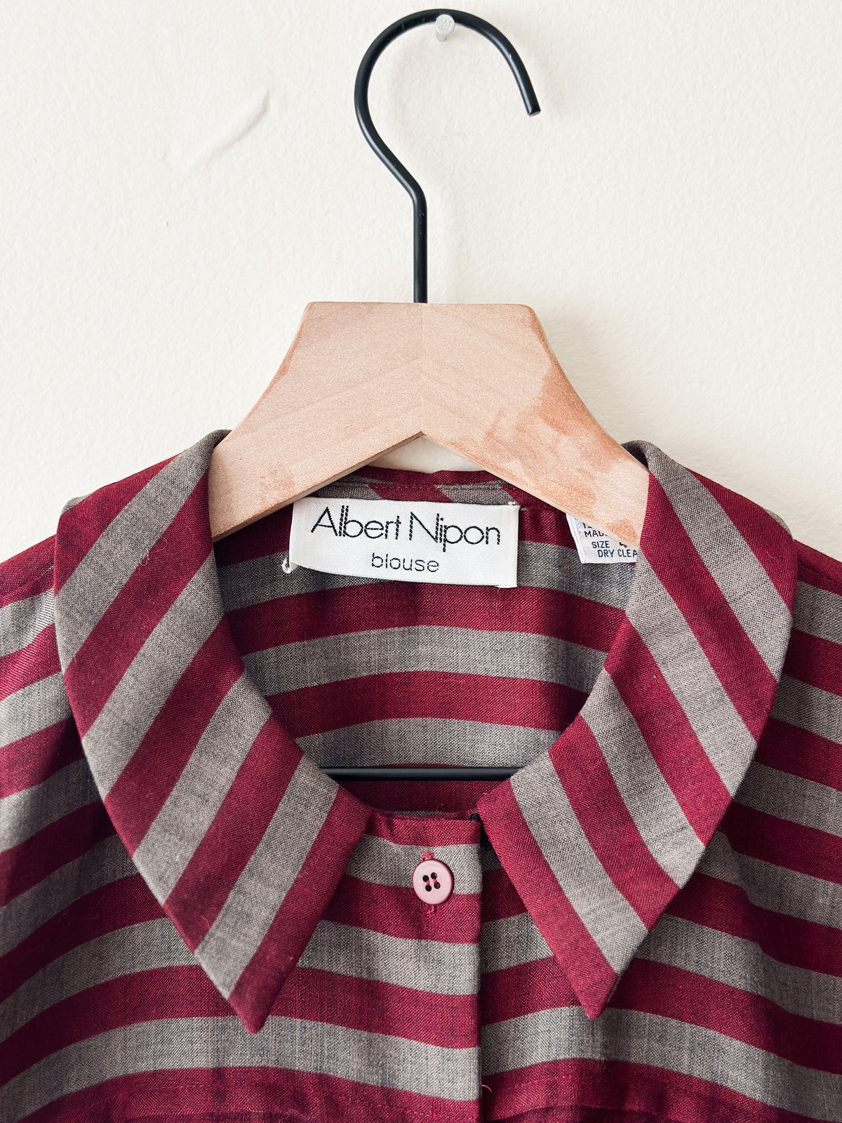 vintage Albert Nipon stripe shirt (M)