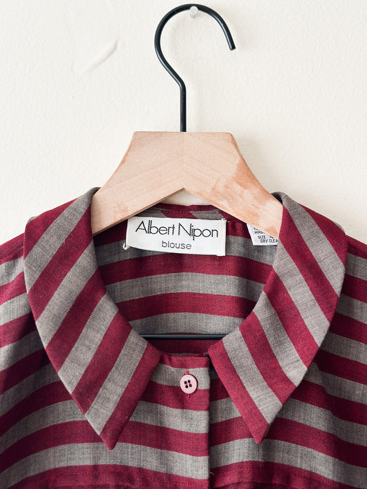 vintage Albert Nipon stripe shirt (M)