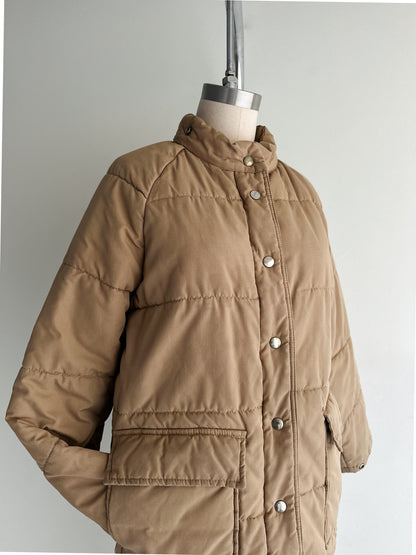 vintage quilted puffer coat (M)