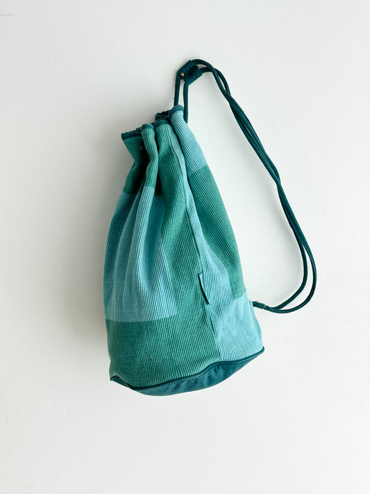 vintage woven backpack