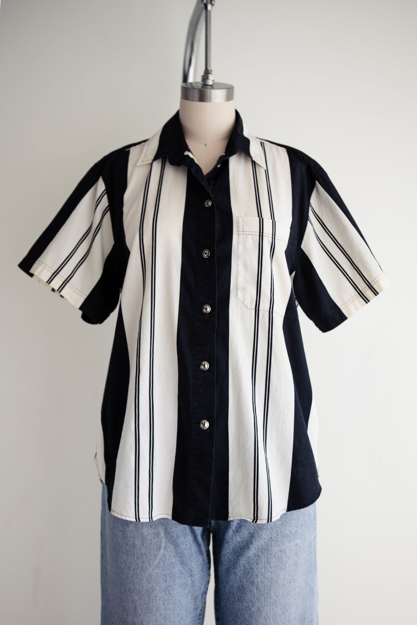 vintage striped cotton shirt (S/M)