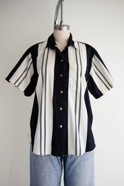 vintage striped cotton shirt (S/M)