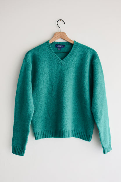 vintage emerald wool J Crew sweater (M)