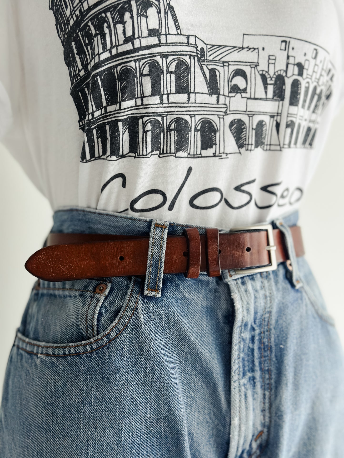 vintage leather belt (M)