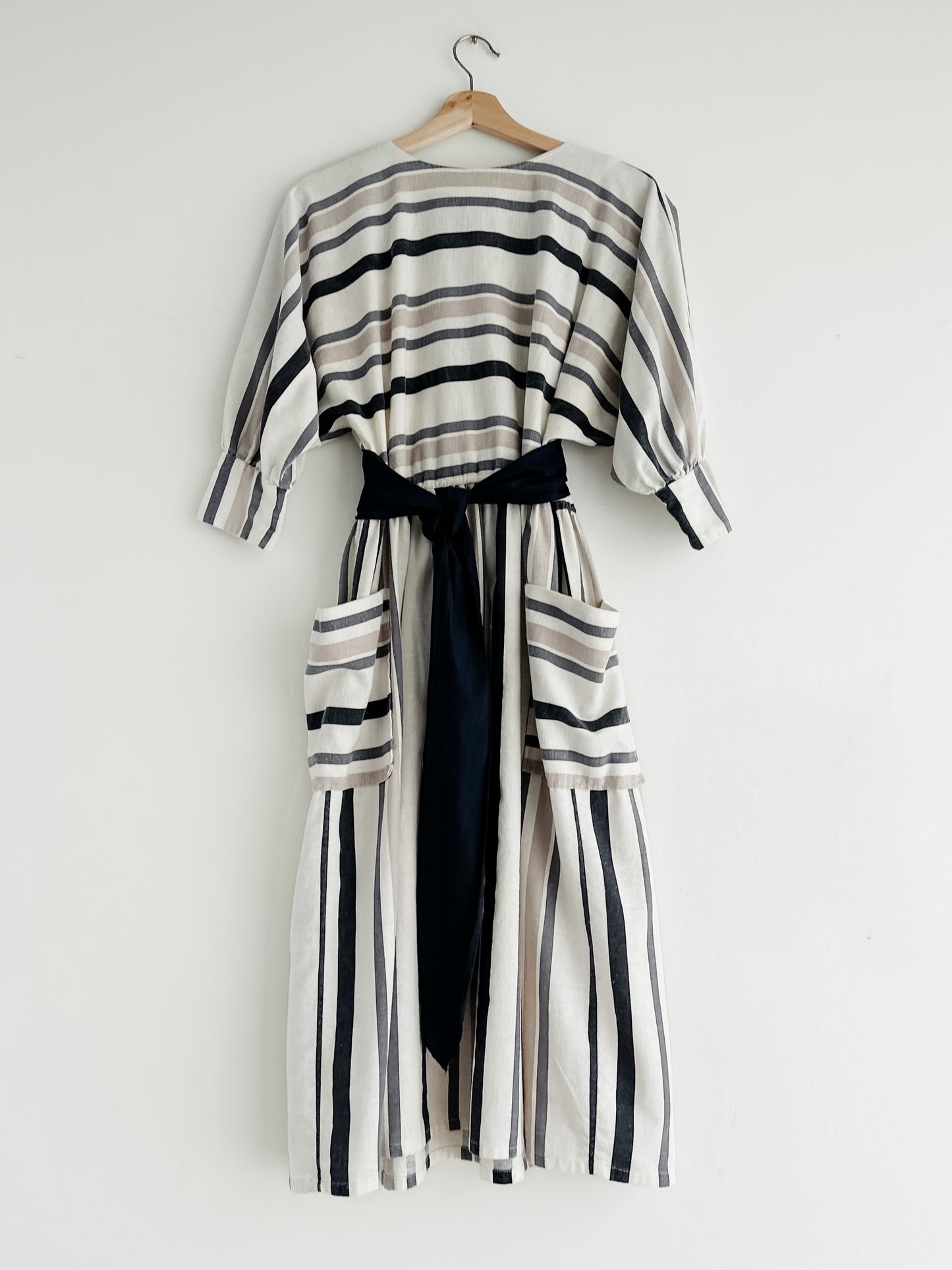 vintage striped woven dress (S)