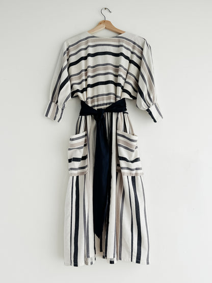 vintage striped woven dress (S)
