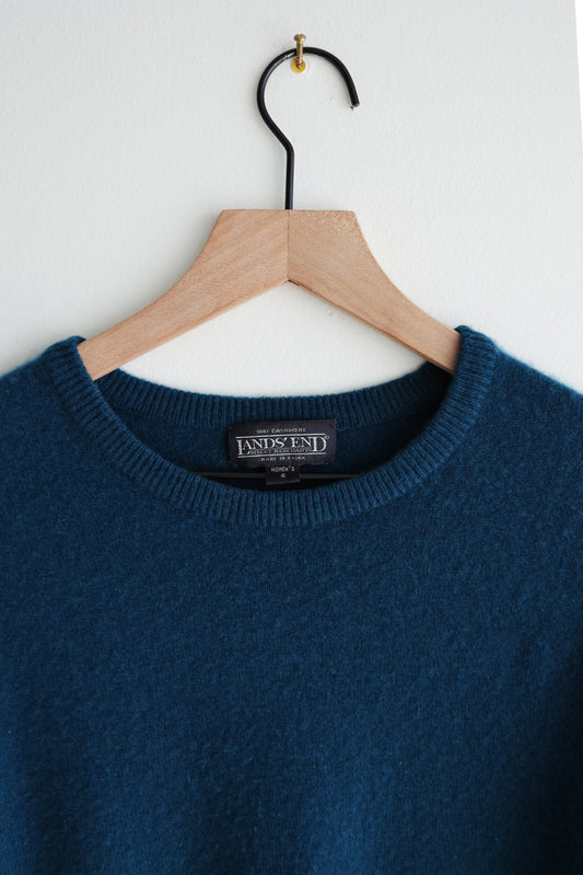 vintage teal cashmere sweater (S)