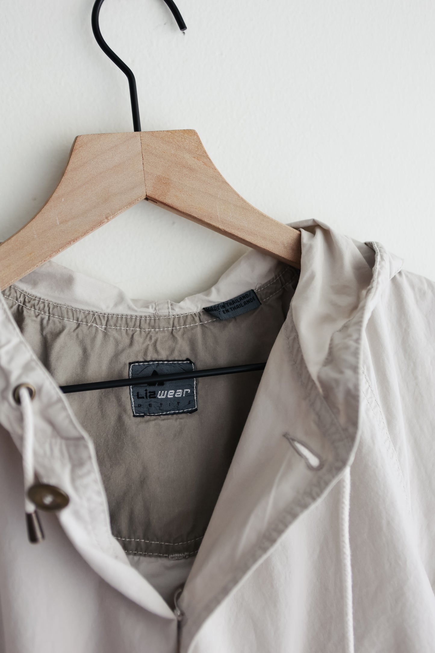 vintage canvas hooded swing jacket (M)