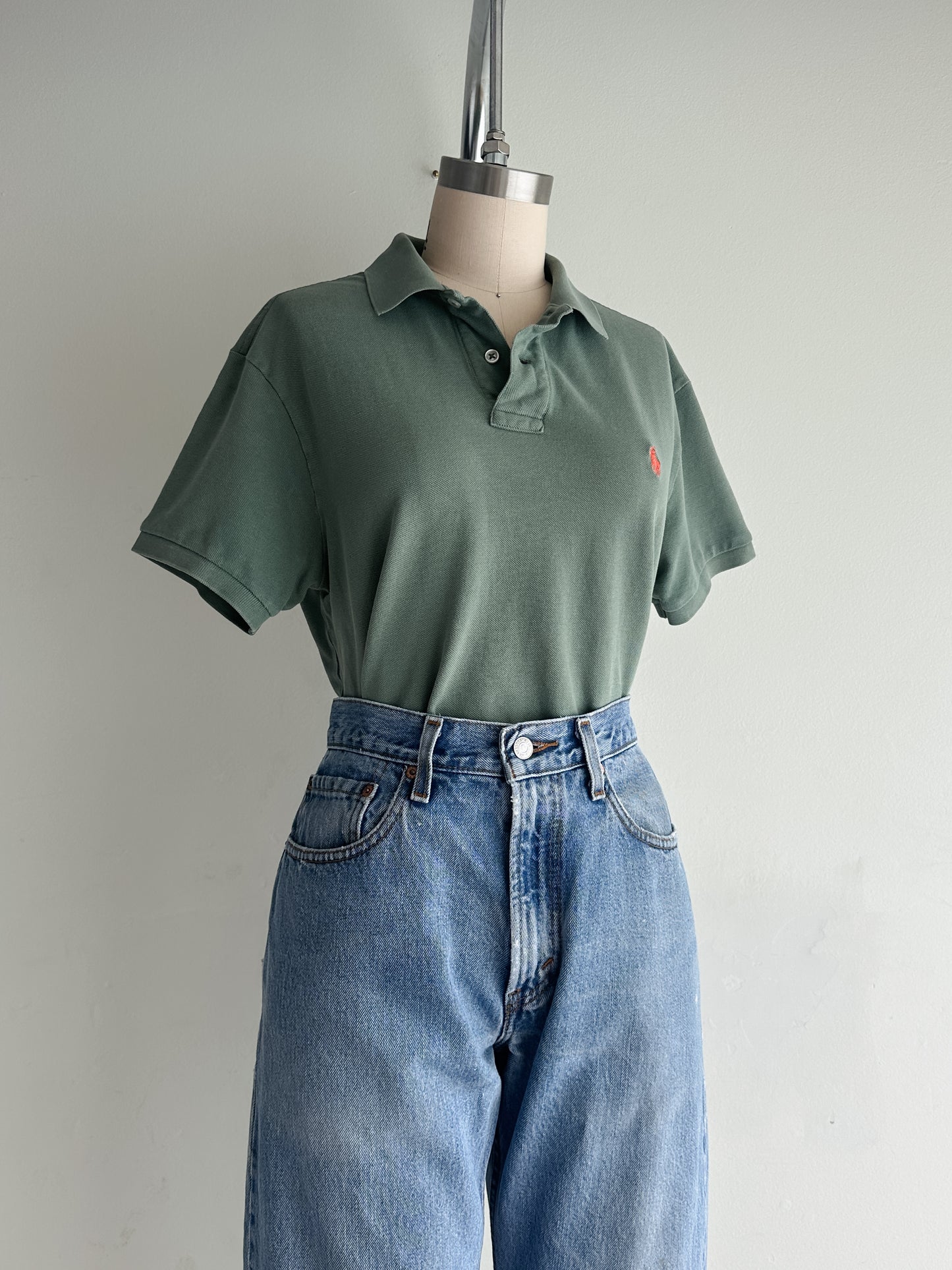 vintage sage polo RL tee (S/M)
